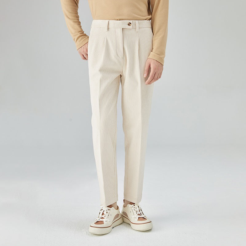 Corduroy Men's Straight All-matching Loose Trousers