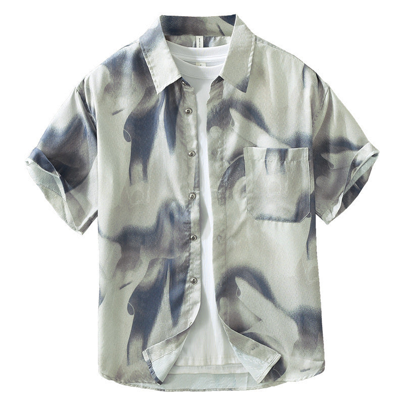 Printed Short Sleeve Shirt For Men By SXRREAL.