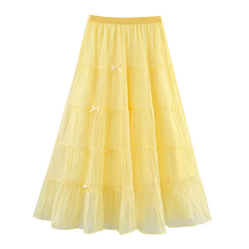 Bow Gauze Skirt Cake Dress By SXRREAL.