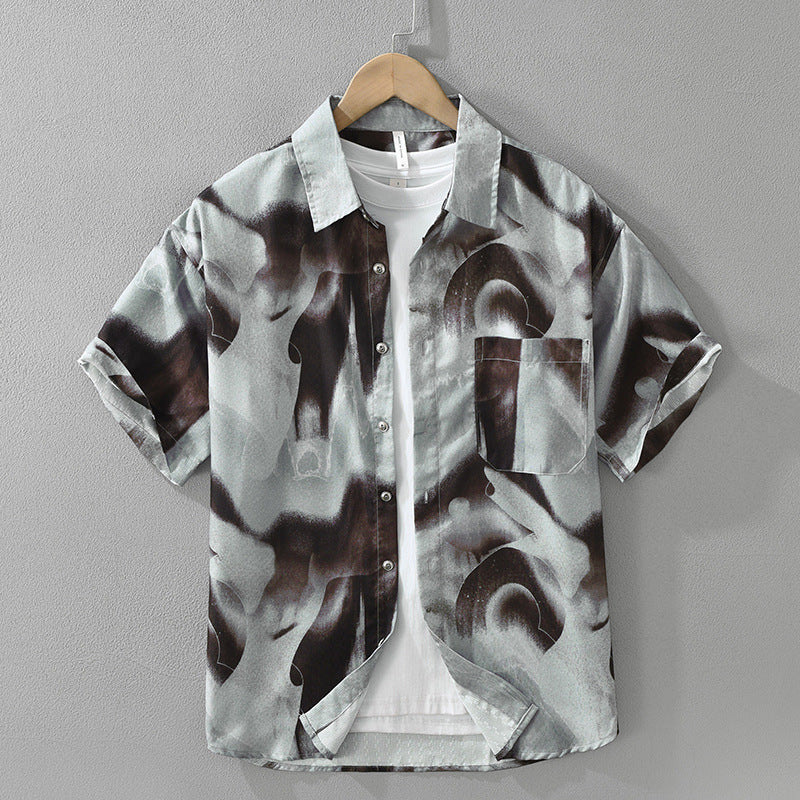 Printed Short Sleeve Shirt For Men By SXRREAL.