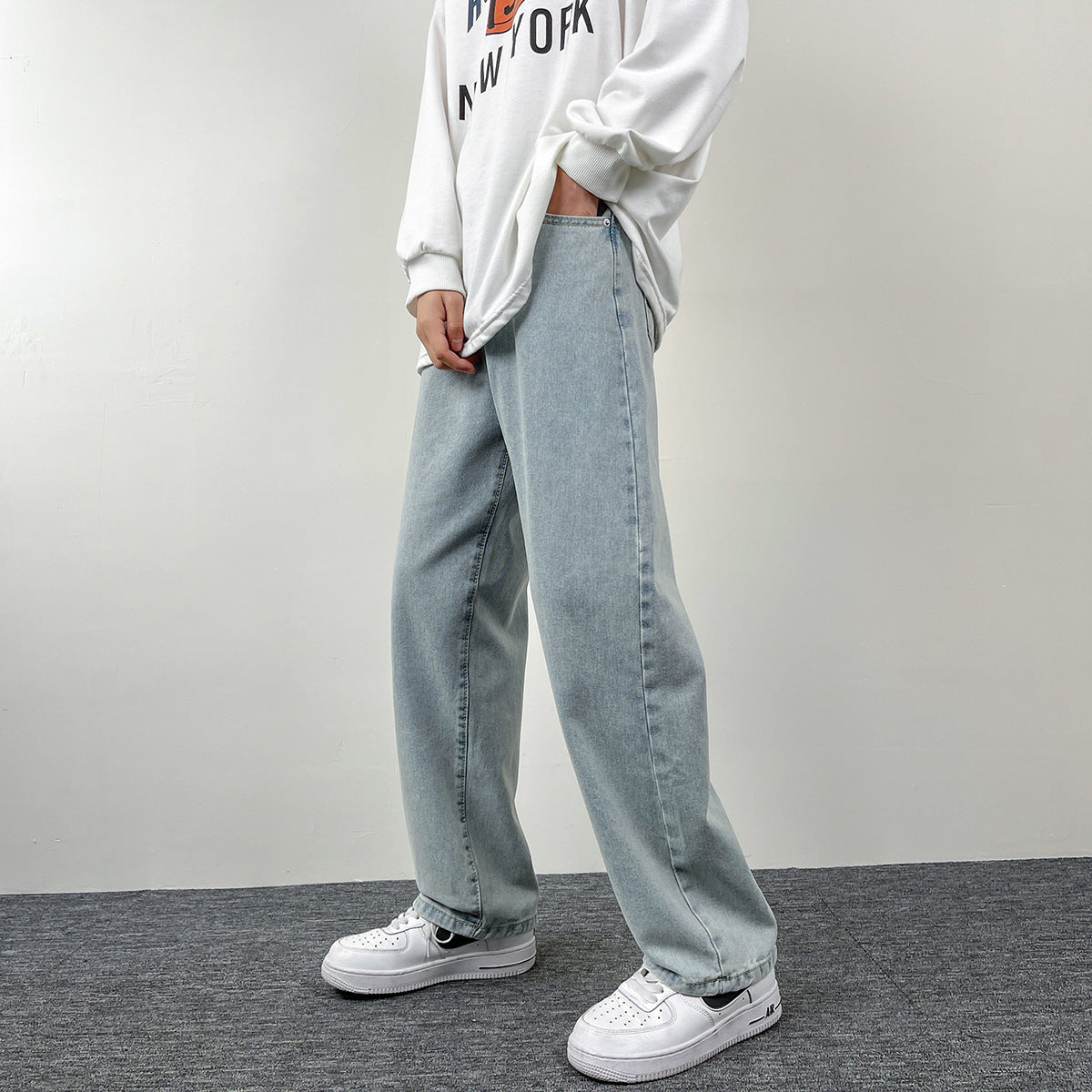 Retro Washed Denim Jeans For Men By SXRREAL.