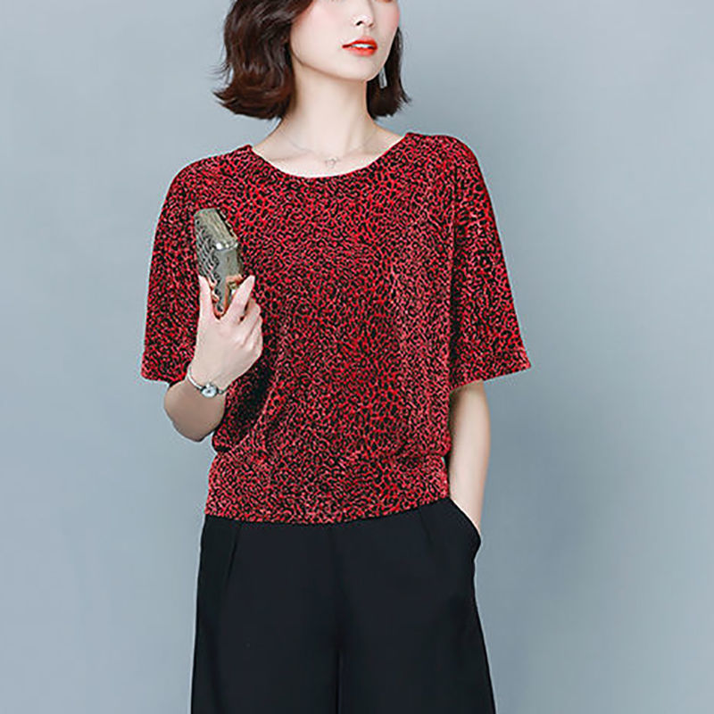 Loose-fitting Bright Silk Leopard Print Shirt By SXRREAL.