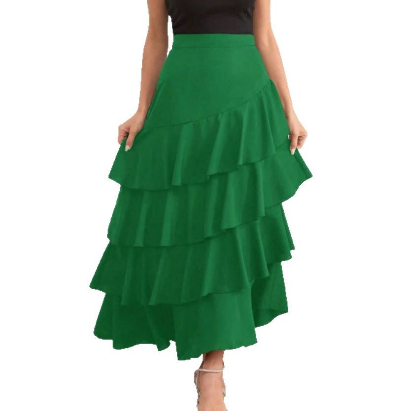 High Waist Irregular Long Skirt By SXRREAL.