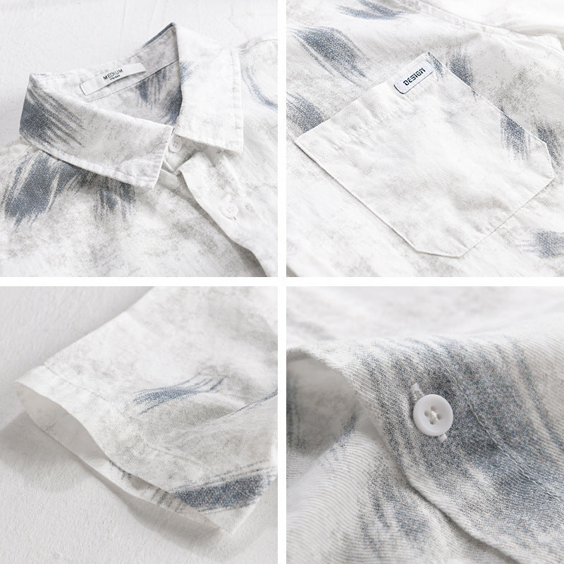 Simple Printed Short Sleeve For Men By SXRREAL.