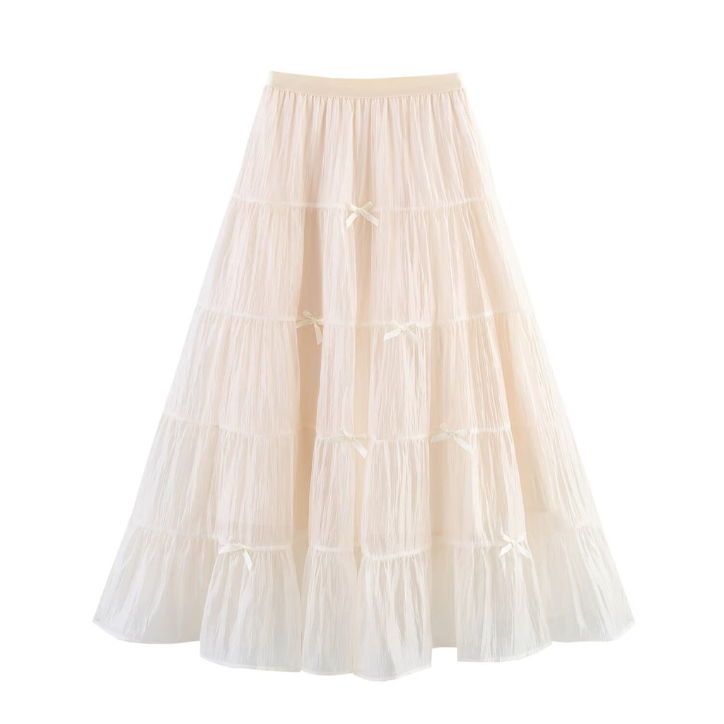 Bow Gauze Skirt Cake Dress By SXRREAL.