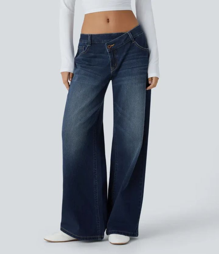 Women's High Waisted Straight Jeans By SXRREAL.
