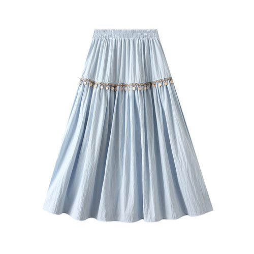 Bohemian Vacation Style Embroidered Skirt By SXRREAL.