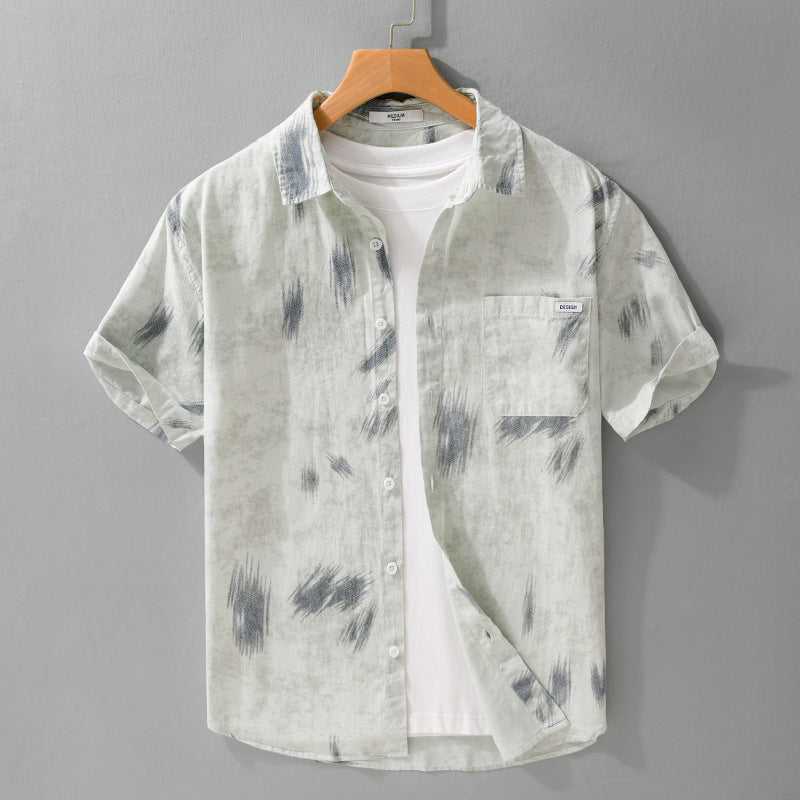 Simple Printed Short Sleeve For Men By SXRREAL.