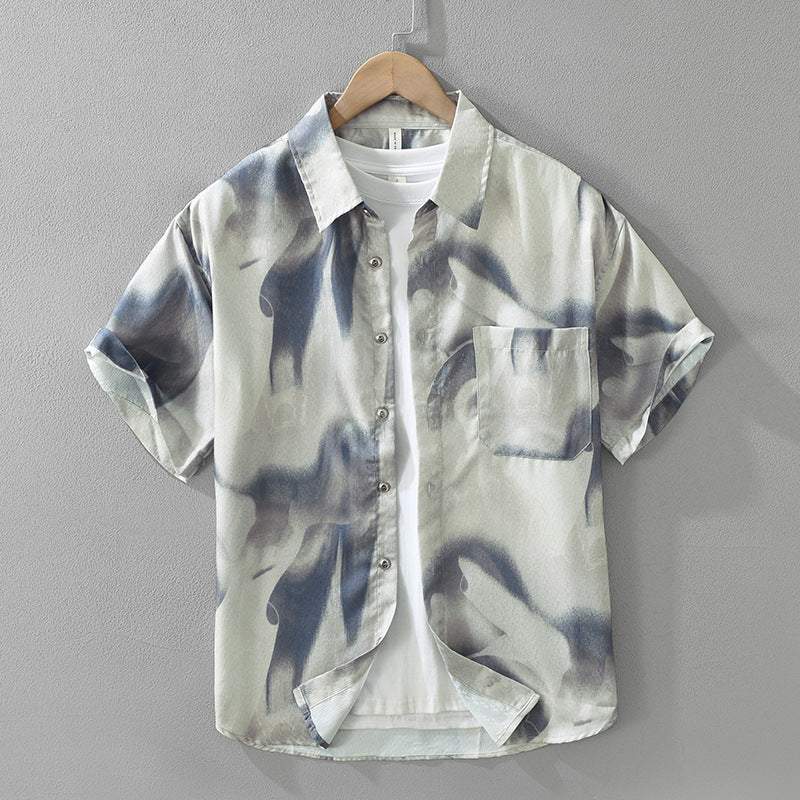 Printed Short Sleeve Shirt For Men By SXRREAL.