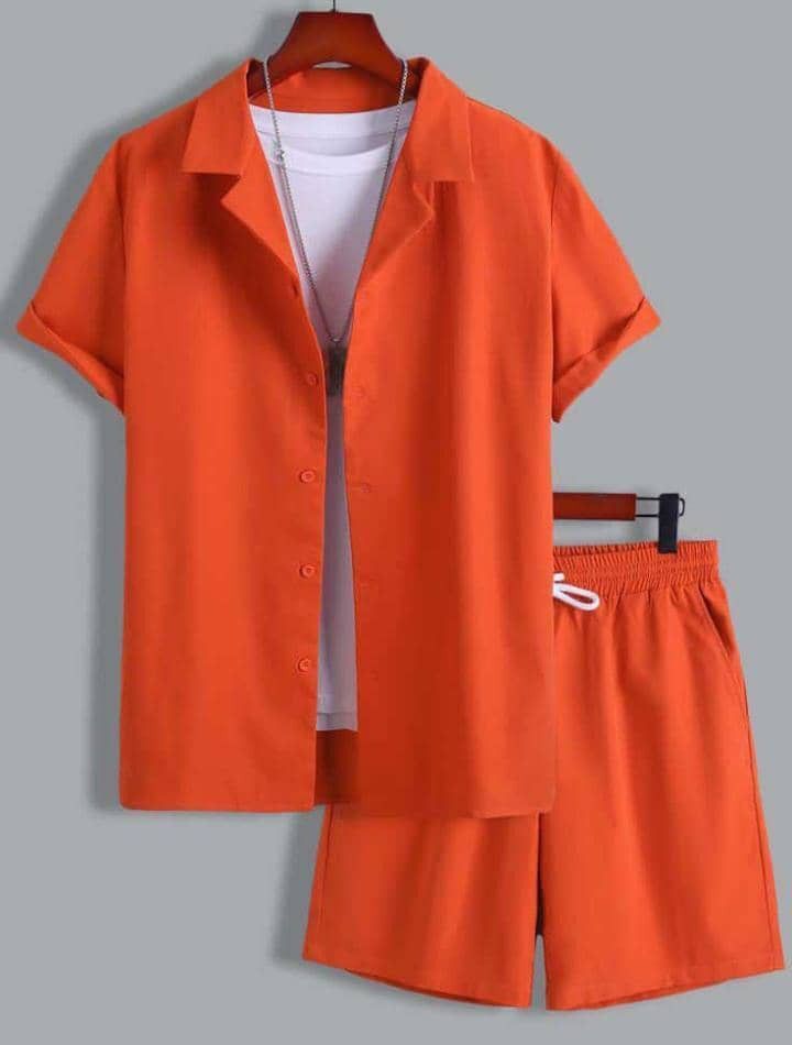 Cuban Collar Men's Clothing Set By SXRREAL.