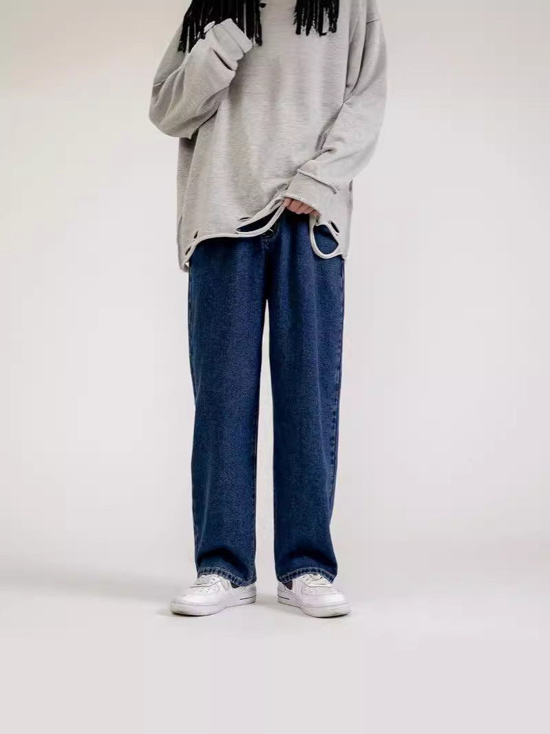 Retro Washed Denim Jeans For Men By SXRREAL.