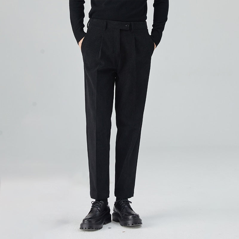 Corduroy Men's Straight All-matching Loose Trousers